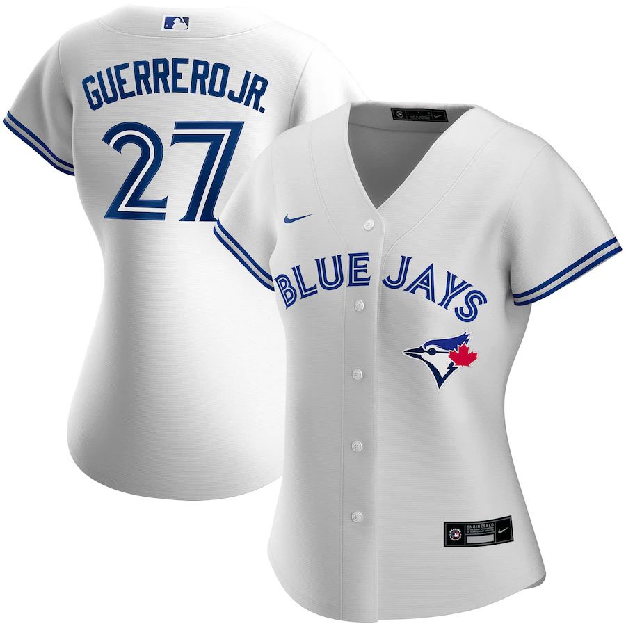 Womens Toronto Blue Jays #27 Vladimir Guerrero Jr. Nike White Home Replica Player MLB Jerseys->youth mlb jersey->Youth Jersey